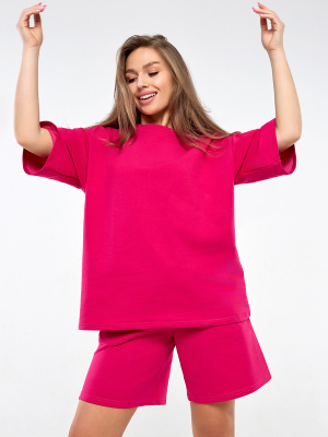 Костюм спортивный оверсайз РИКСЖ фуксия